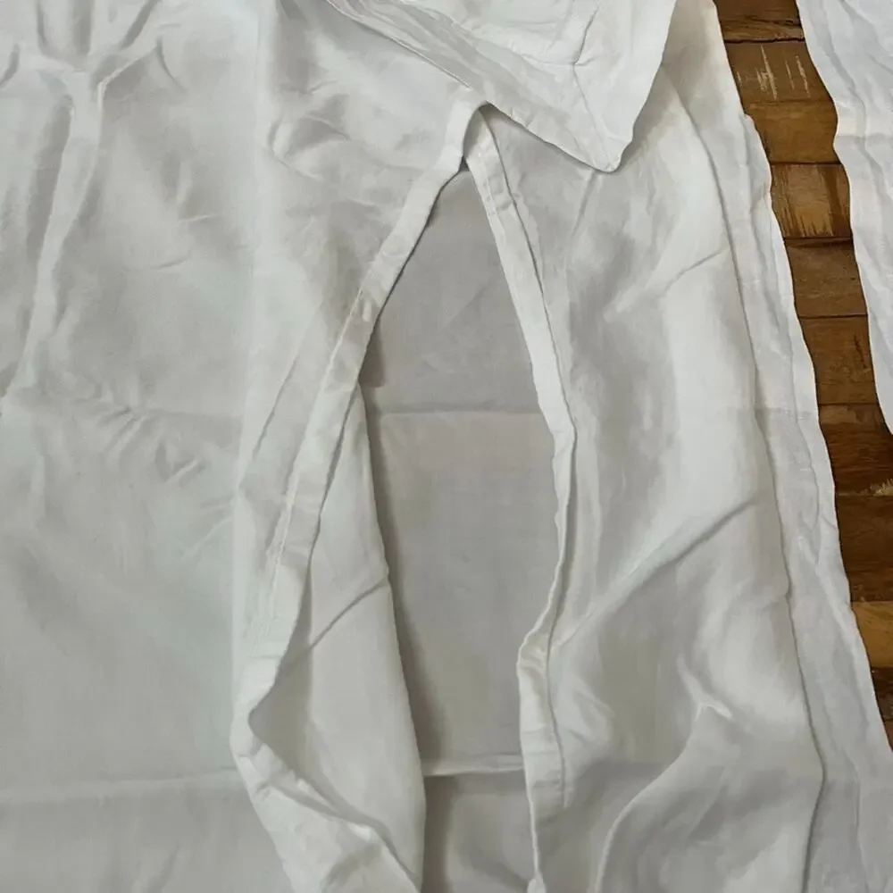 Pottery Barn Euro Shams White Tencel Lyocell & Linen Blend 26x26